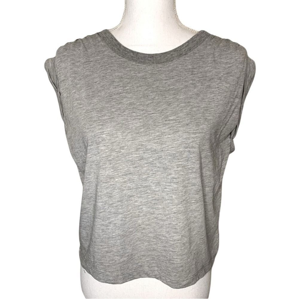 Chaser Cap Sleeve TShirt Heathered Gray Women Size Small